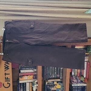 Duluth Trading Co Brown Fleece Lined Cargo Utility Work Pants Women 16x29 Large